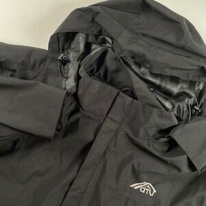 OTU XXL Black Waterproof‎ Breathable Hooded Rain Jacket Mens